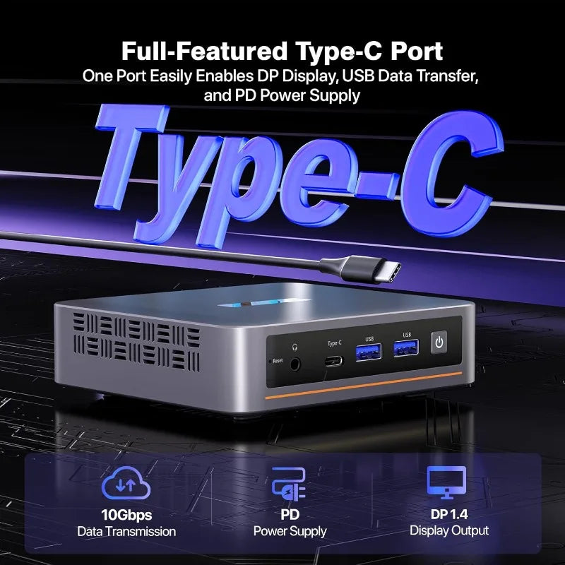 Mini PC Computers 13th Twin Lake N150 (Turbo 3.6GHz), 16GB DDR4 512GB SSD, WI6 Desktop Mini Computer With Type-C, Dual HDMI